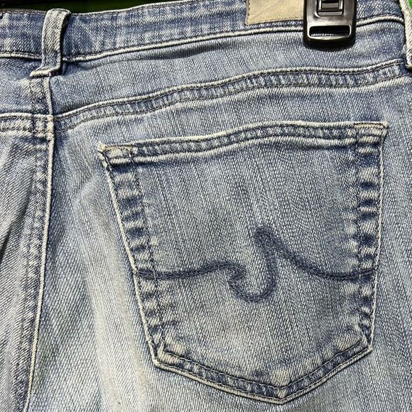 AG Adriano Goldschmied Stevie Cut Slim Straight Cuffed Denim Jeans Size 26 Blue‎ - Picture 5 of 8